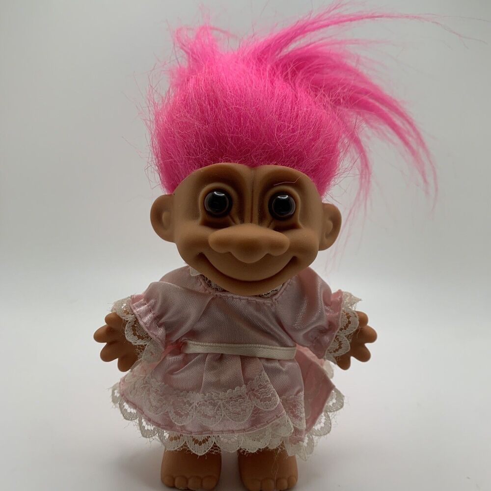 Lucky Magic Troll Doll Lot Russ Applause Classic Toy Vintage 90s - Picture 2 of 9